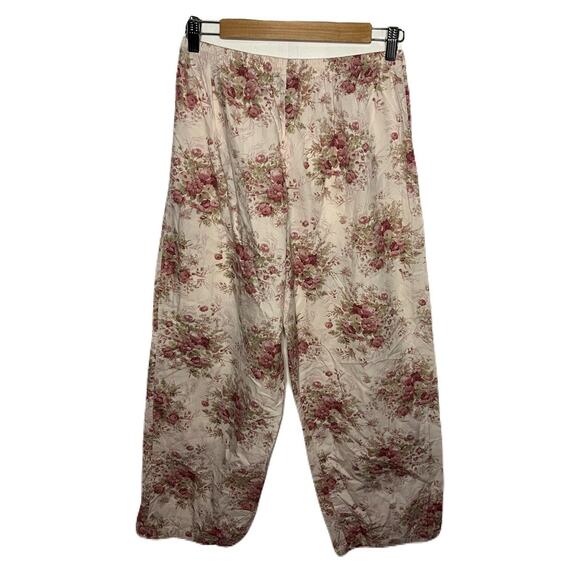 Laura Ashley Vintage Cottage Core 100% Cotton Floral Pants Women’s Medium - Picture 4 of 7